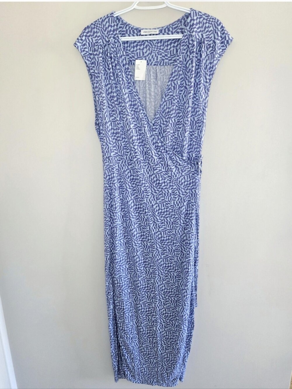 Urban Outfitters Blue & Purple 90s Printee Wrap Maxi Dress - New With Tags